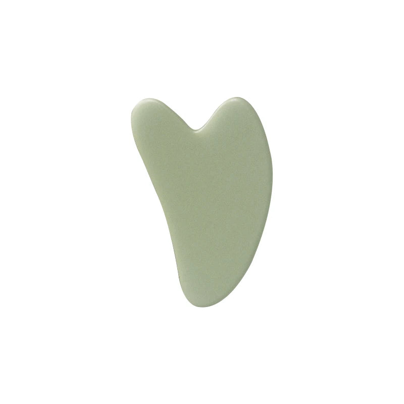 Resin facial roller and Gua Sha scraping board set for face, neck, and eye massage, promoting skin wellness and relaxation.