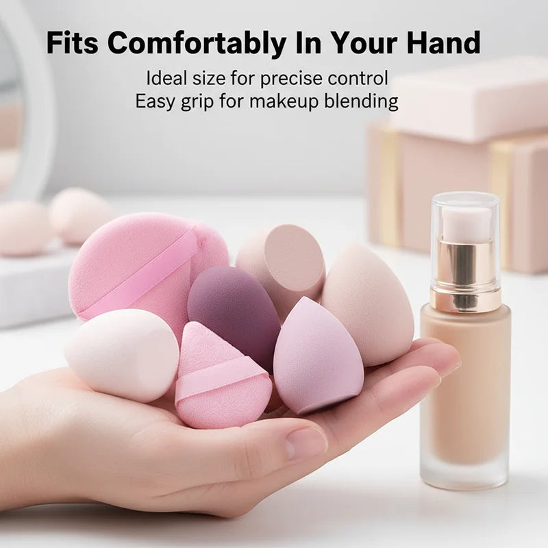 Set of professional makeup brushes including foundation, eyeshadow, concealer, blush, and kabuki brushes from amzzonstore.
