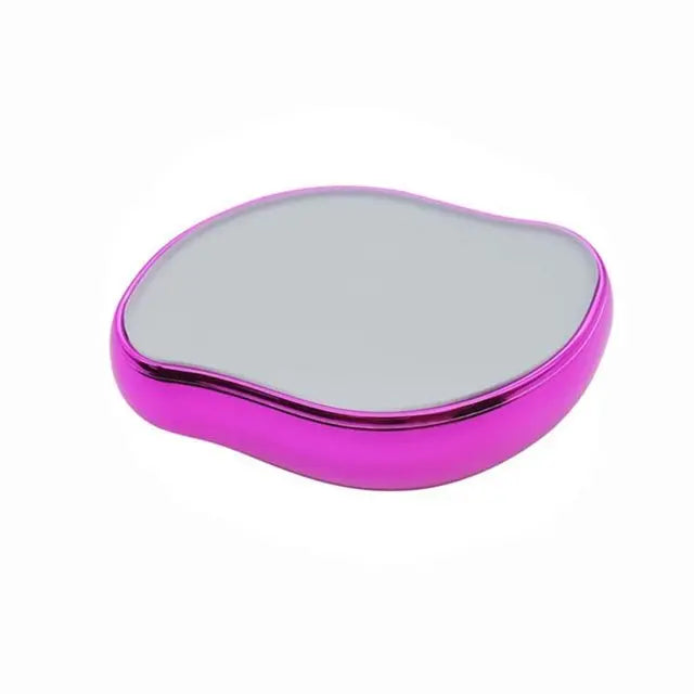 Crystal Hair Eraser by amzzon.store, reusable exfoliating hair removal tool with smooth body skin in close-up view.