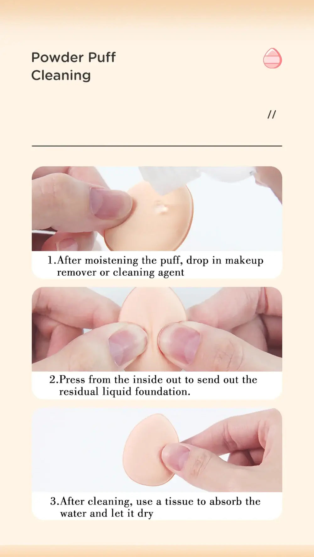 Set of 10 pink mini travel makeup brushes from amzzonstore, featuring portable palm-sized tools and professional makeup puffs.