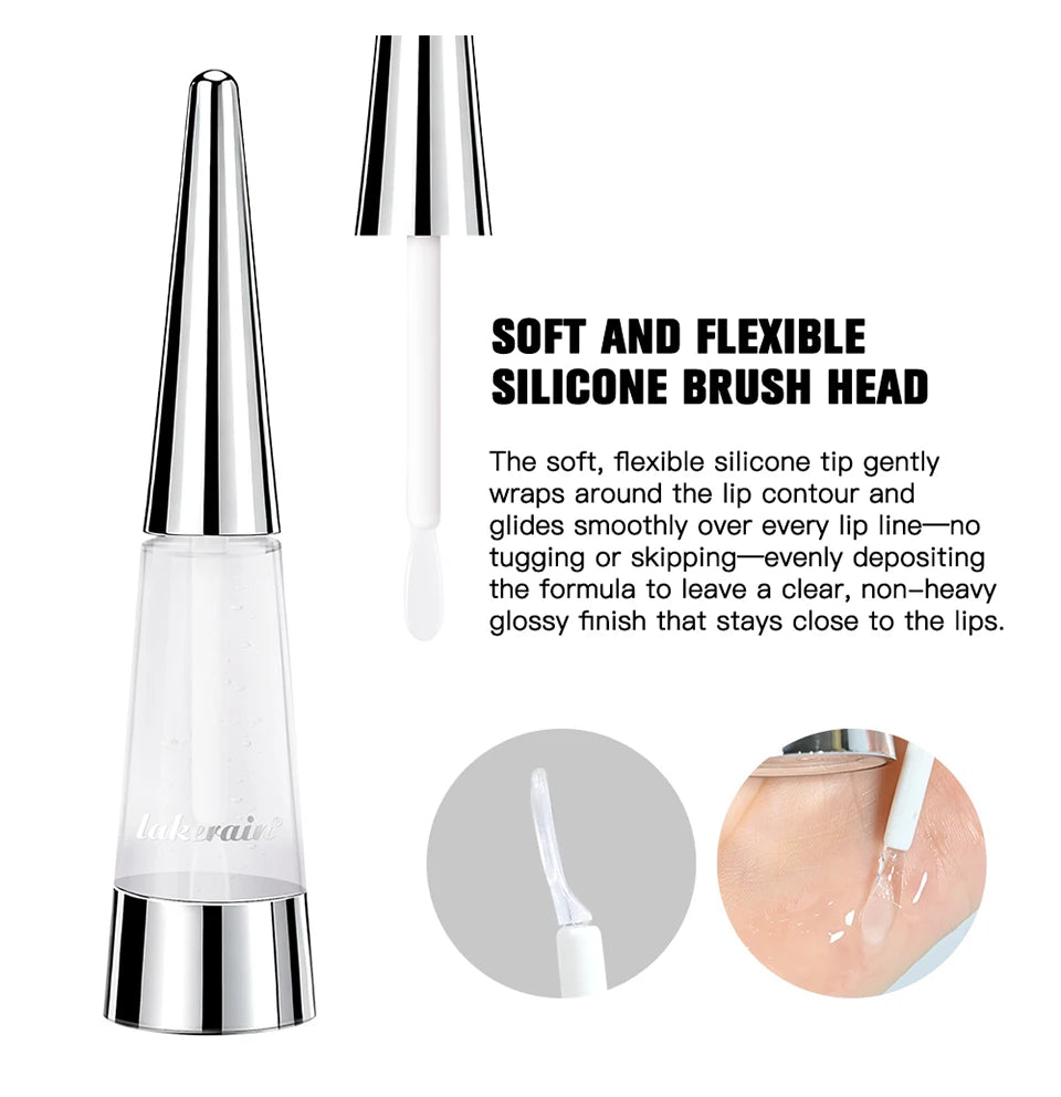 Amzzonstore Lakerain Lip Plumper Gloss Oil showing glossy, volumizing lip oil with a shiny finish and hydrating texture.