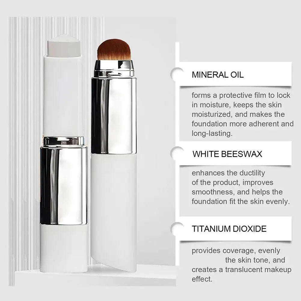 Amzzonstore 2-in-1 color-changing foundation stick with liquid, lightweight, moisturizing, and brightening formula for all skin types