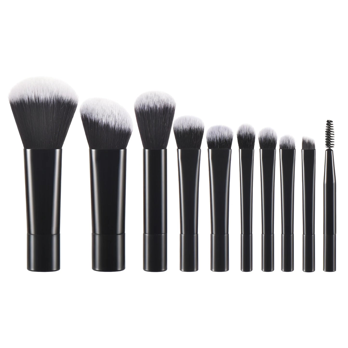 Pink mini makeup brushes set with portable palm-sized tools for professional makeup application by amzzonstore.
