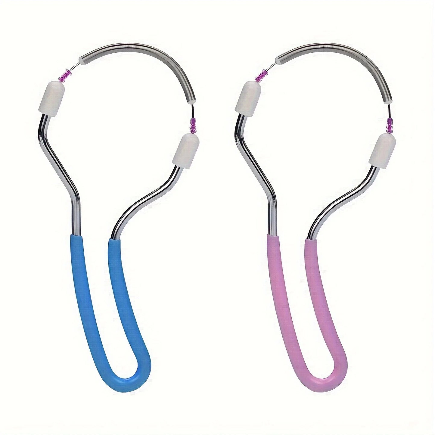 Portable facial epilator for women by amzzonstore, removing unwanted hair from upper lip, chin, and face with a handheld spring roller design.