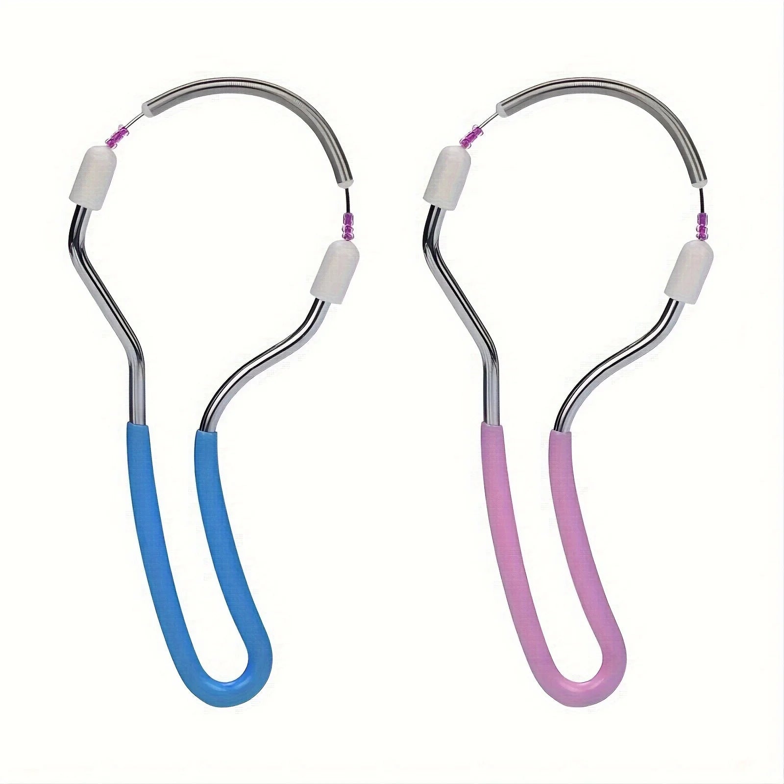 Portable facial epilator for women by amzzonstore, removing unwanted hair from upper lip, chin, and face with a handheld spring roller design.