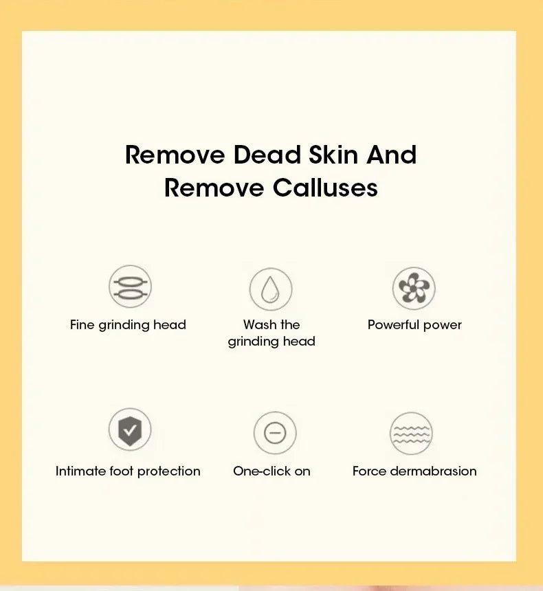 Rechargeable electric callus remover for feet by amzzonstore, waterproof foot file pedicure tool for smoothing and removing rough skin.