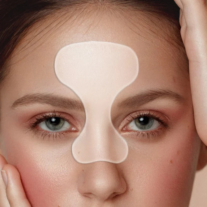 Reusable silicone facial patches for anti-wrinkle treatment, designed for skin rejuvenation and wrinkle reduction for women.