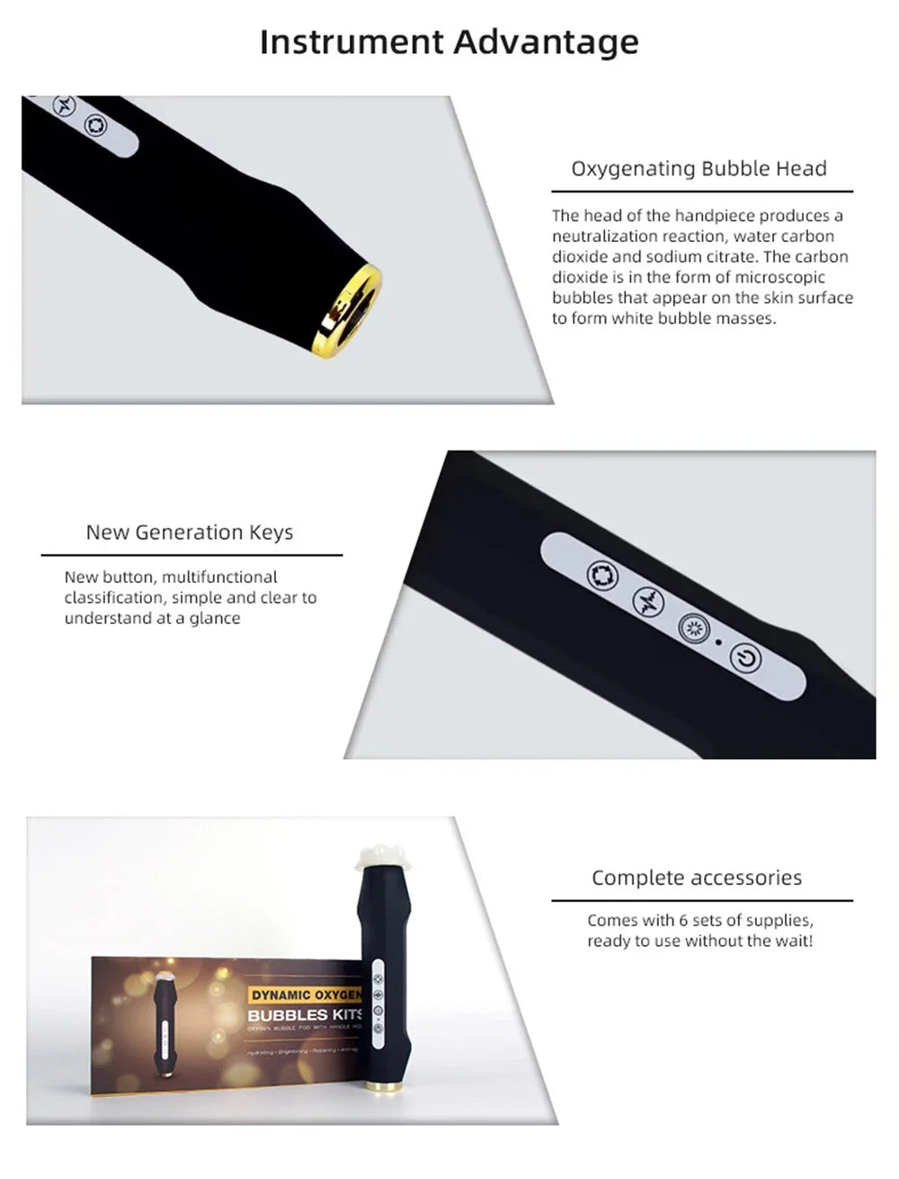 Portable CO2 oxygen bubble pen by amzzonstore, handheld facial exfoliating device for spa skincare with rechargeable design.