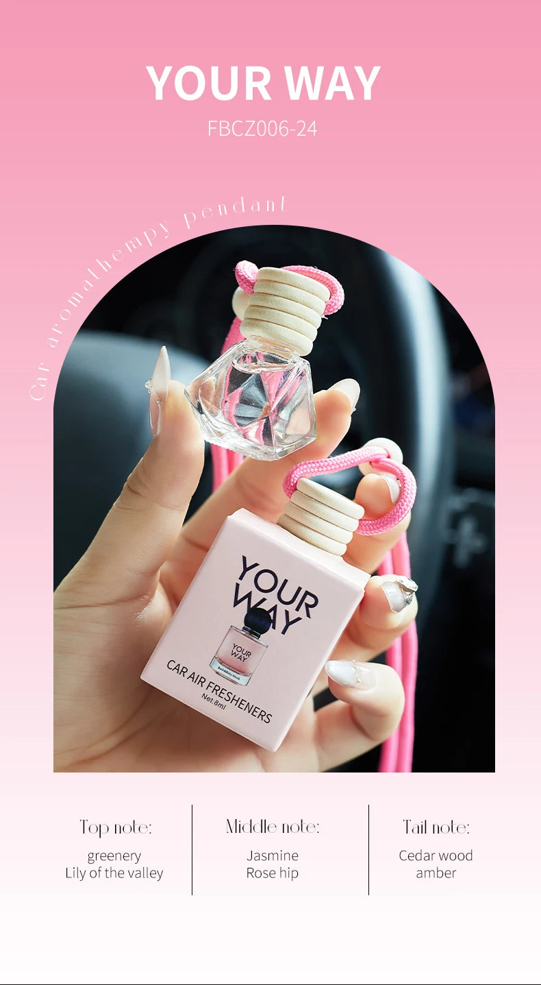 Car perfume air freshener by amzzonstore for interior scent, long-lasting fresh fragrance for a charming and clean car interior.