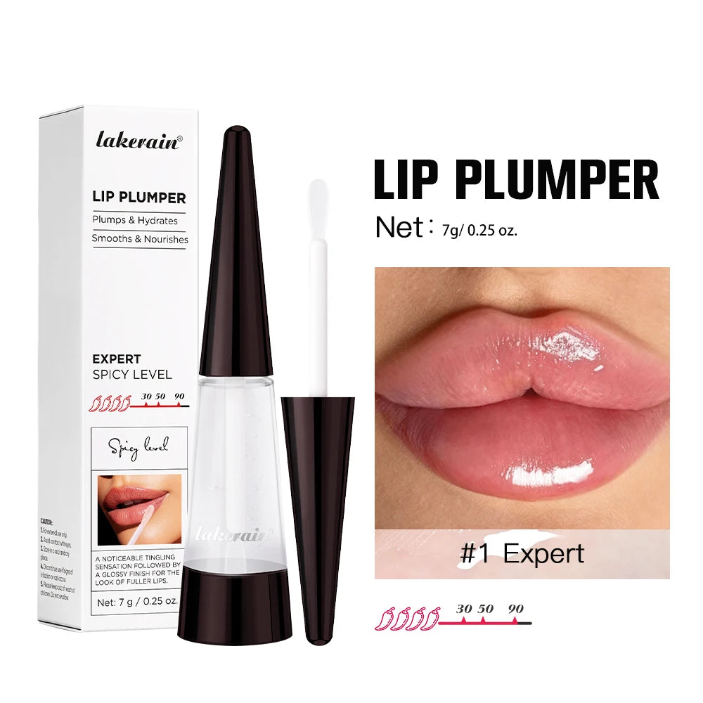 Amzzonstore Lakerain Lip Plumper Gloss Oil with volumizing, hydrating formula and long-lasting moisture for fuller, glossy lips.