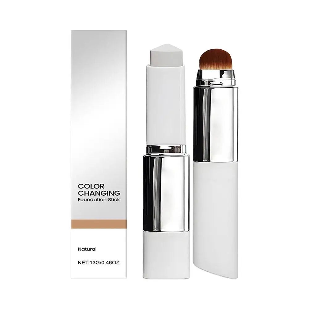 Color-changing foundation stick by amzzonstore, lightweight liquid foundation with moisturizing and brightening effects for all skin types.
