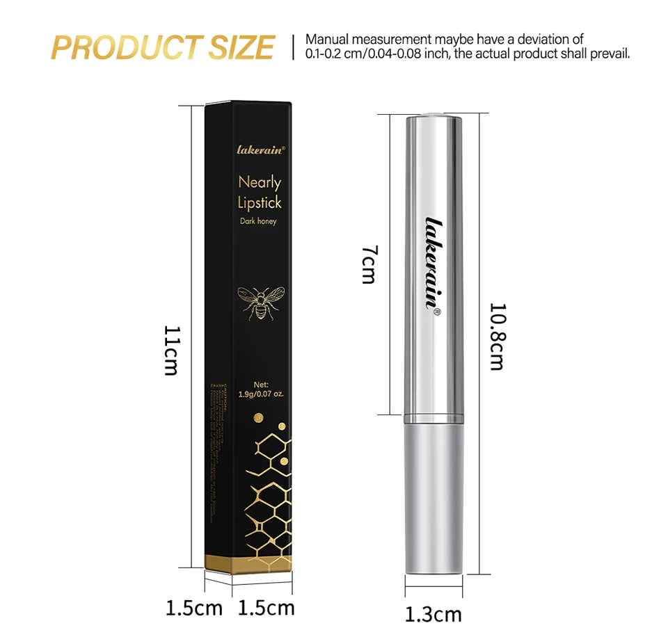 Set of four honey-colored lip balm lipsticks by amzzonstore, long-lasting moisturizing and nourishing lip care cosmetic.