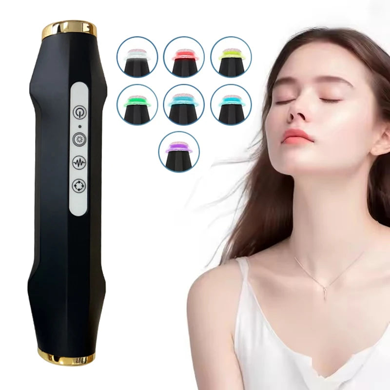 Portable CO2 oxygen bubble pen by amzzonstore, handheld facial cleansing device with exfoliating spa capsules and rechargeable design.