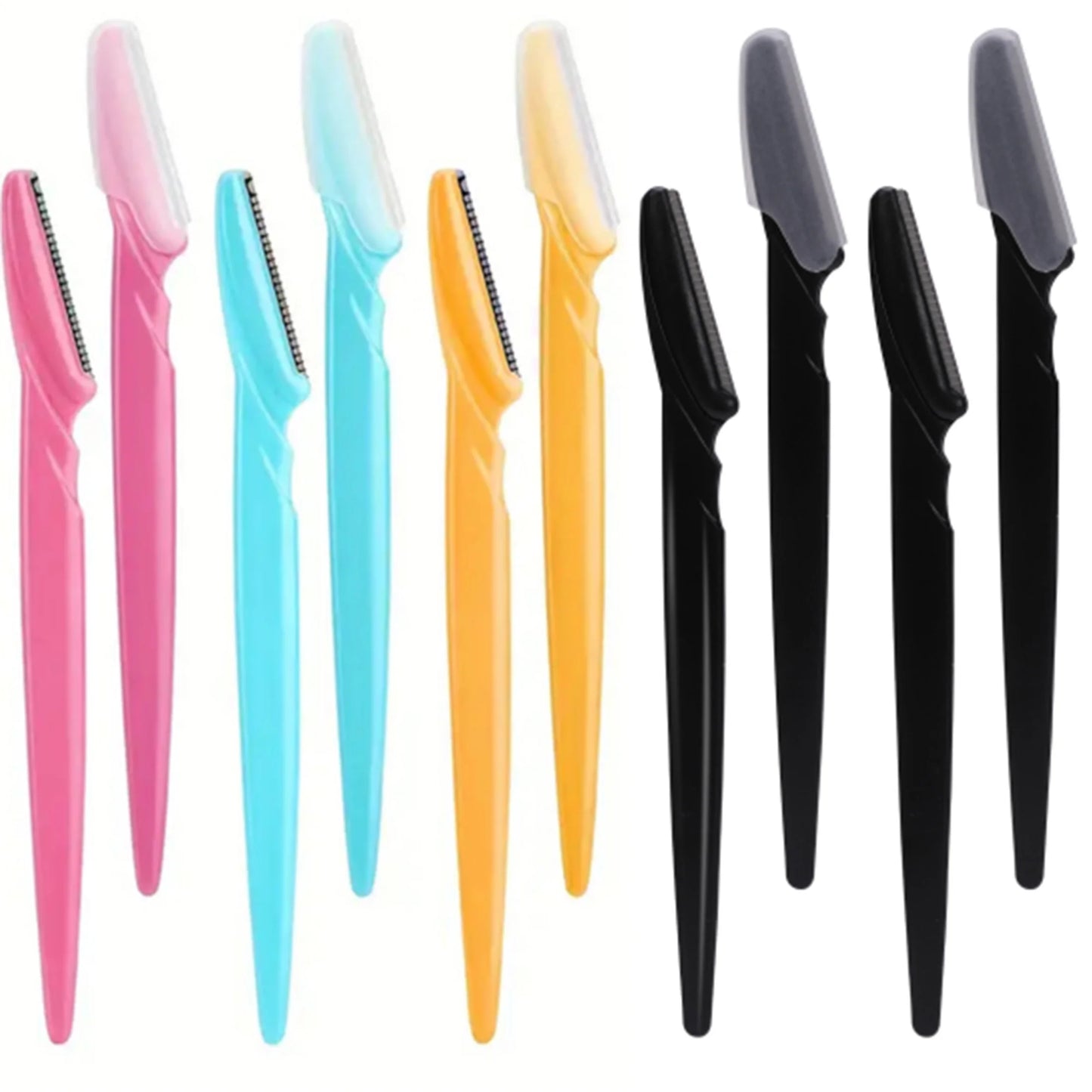 Amzzon.store eyebrow and face razor set for women and men with protective cover, safe dermaplaning shaver for gentle hair removal.