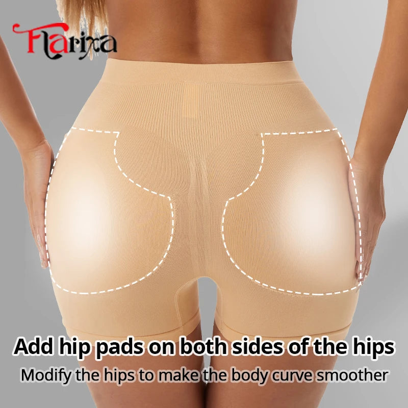 Flarixa high-waist butt lifter panties by amzzon.store with tummy control, removable pads, and shapewear for hip dip enhancement.