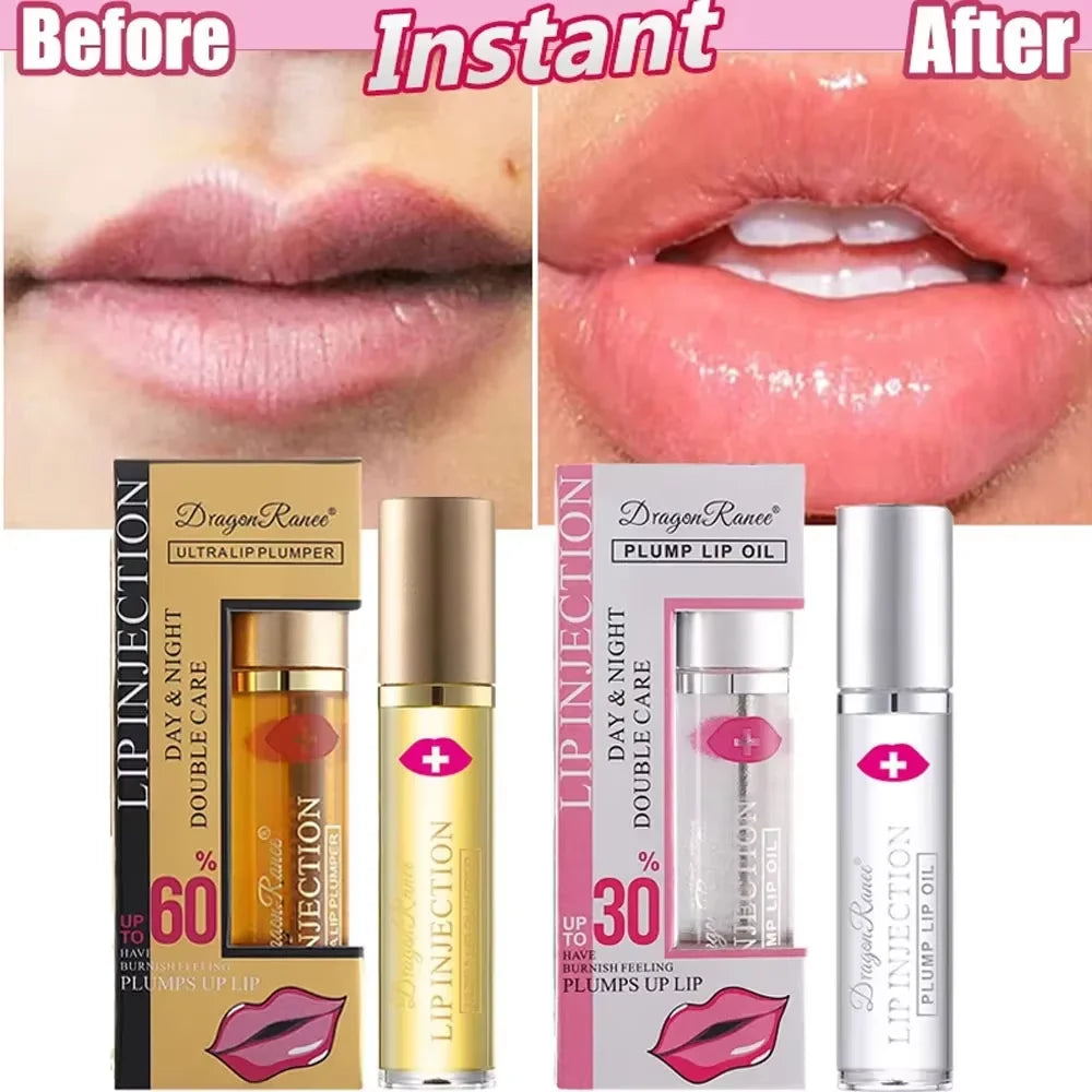 Amzzonstore lip gloss and plumper serum in a sleek tube, designed to enhance lip volume, moisturize, and reduce wrinkles.